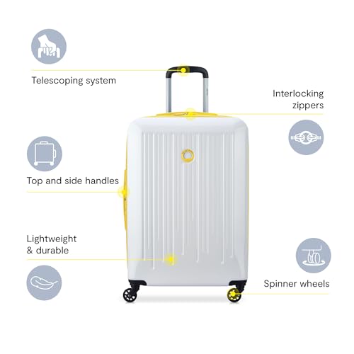 DELSEY Paris Christine White & Yellow Carry-On Spinner