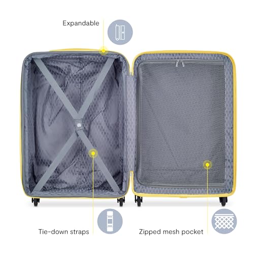 DELSEY Paris Christine White & Yellow Carry-On Spinner