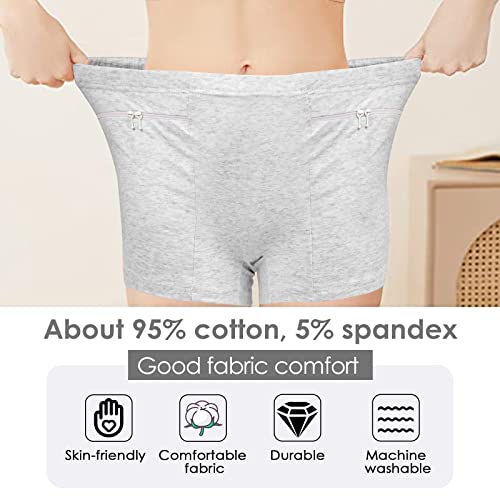 ANLINKSHINE Women's Travel Boxers with Secret Pockets