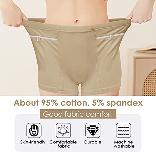 ANLINKSHINE Women's Travel Underwear with Secret Pockets - Nude