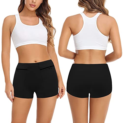Women's Secret Pocket Travel Underwear - Black (2 Pack)
