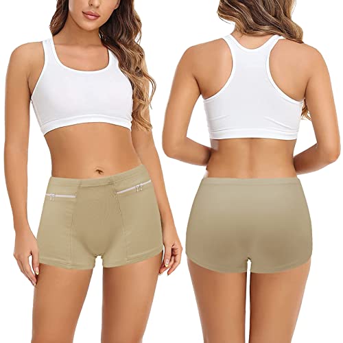 ANLINKSHINE Women's Travel Underwear with Secret Pockets - Nude