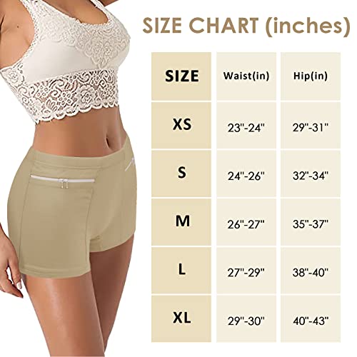ANLINKSHINE Women's Travel Underwear with Secret Pockets - Nude