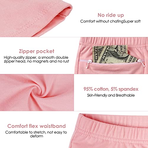 ANLINKSHINE Women's Secret Pocket Travel Boxers (Pink) - XL