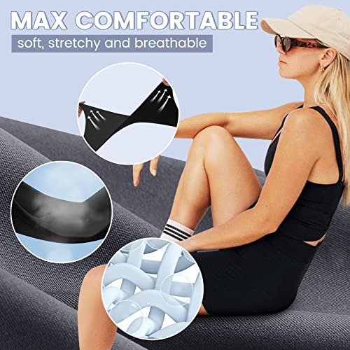 Women's High Waist Workout Shorts with Pockets - White