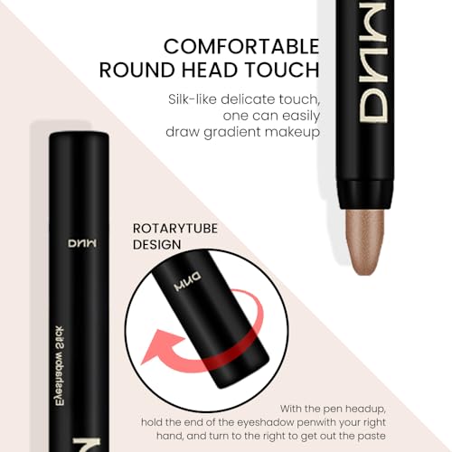 8Pcs Cream Eye Shadow Sticks Set- Waterproof Matte