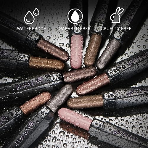 LUXAZA 6 PCS Neutral Metallic Eyeshadow Stick Pencil