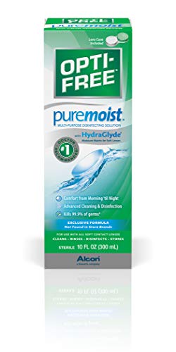 Opti-Free Puremoist Multi-Purpose Disinfecting Solution, 10oz, Lens Case