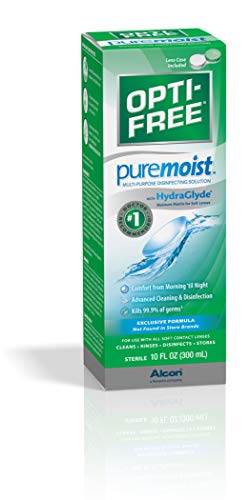 Opti-Free Puremoist Multi-Purpose Disinfecting Solution, 10oz, Lens Case