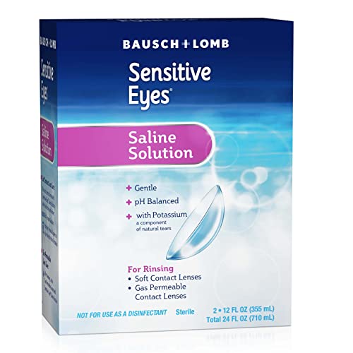 Bausch & Lomb Sensitive Eyes Contact Lens Solution, 12 Fl Oz (Pack of 2)