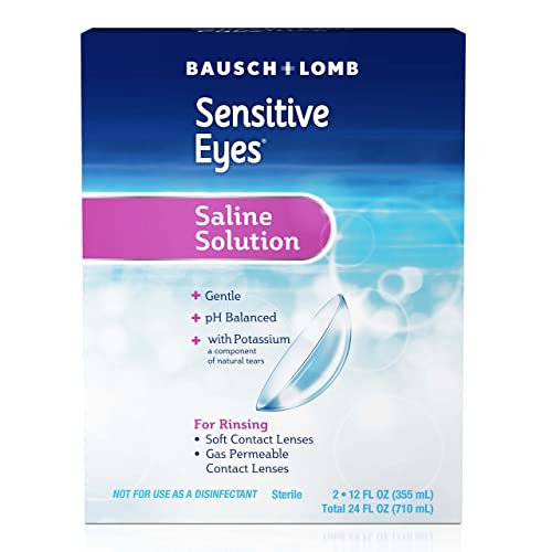 Bausch & Lomb Sensitive Eyes Contact Lens Solution, 12 Fl Oz (Pack of 2)