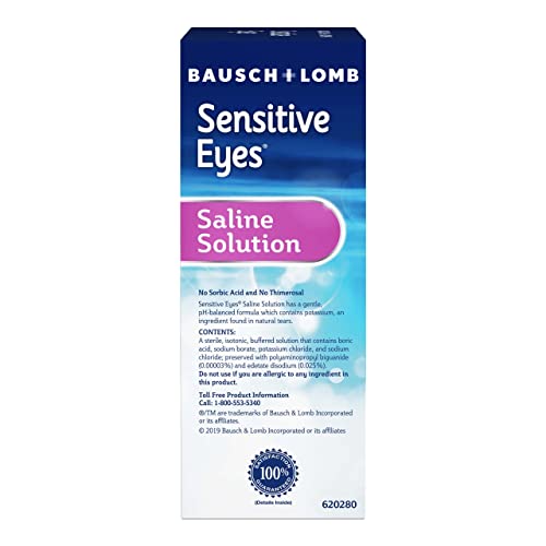 Bausch & Lomb Sensitive Eyes Contact Lens Solution, 12 Fl Oz (Pack of 2)