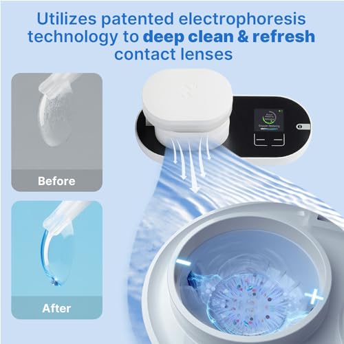 Advanced Contact Lens Cleaner with Mirror & Tweezer