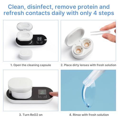 Advanced Contact Lens Cleaner with Mirror & Tweezer