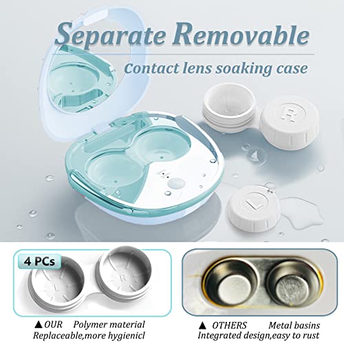 Portable Ultrasonic Contact Lens Cleaner with Solution Case