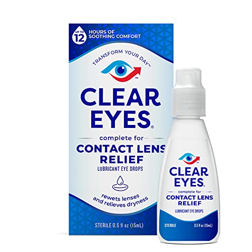 Clear Eyes Contact Lens Relief Eye Drops, 0.5oz