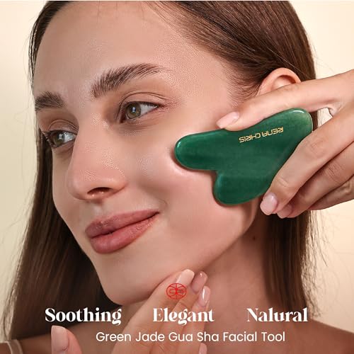 Jade Gua Sha Facial Tool for Sculpting & Relaxation