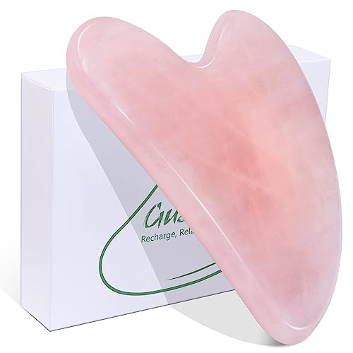 Rose Quartz Gua Sha Tool for Facial Massage