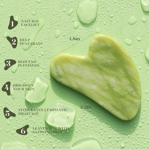 BAIMEI Jade Roller & Gua Sha Set - Green