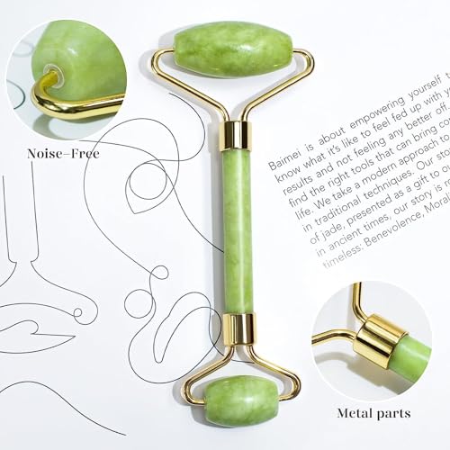 BAIMEI Jade Roller & Gua Sha Set - Green