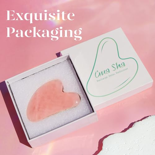 Rose Quartz Gua Sha Tool for Facial Massage
