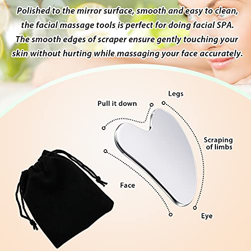 Stainless Steel Gua Sha Facial Massage Tool