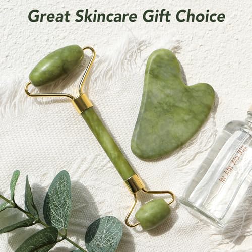 Gua Sha Facial Tool & Jade Roller Set