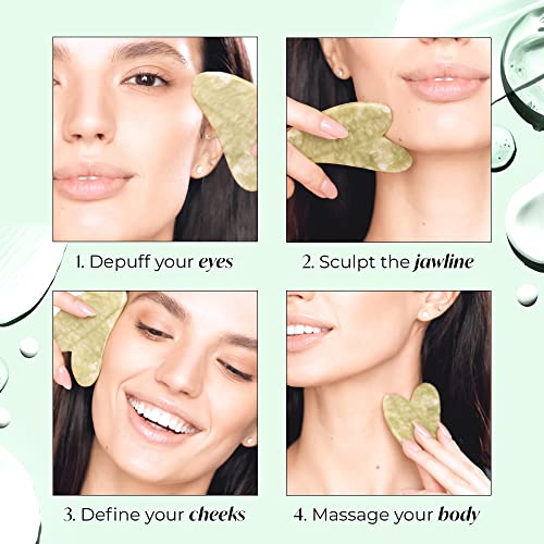 PLANTIFIQUE Jade Gua Sha Facial Massage Tool