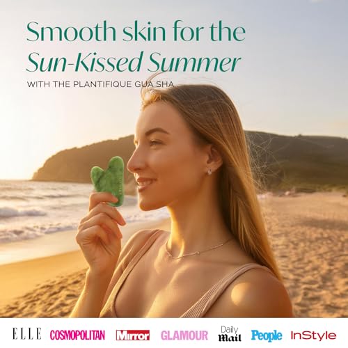 PLANTIFIQUE Jade Gua Sha Facial Massage Tool
