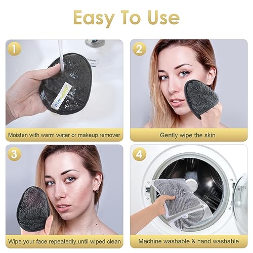 Reusable Microfiber Makeup Remover Pads - Set of 12