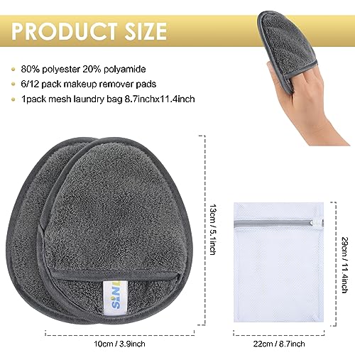 Reusable Microfiber Makeup Remover Pads - Set of 12