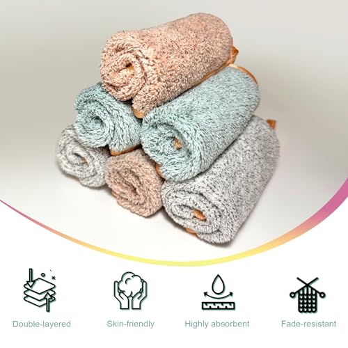 6-Pack Reusable Microfiber Makeup Remover Cloths