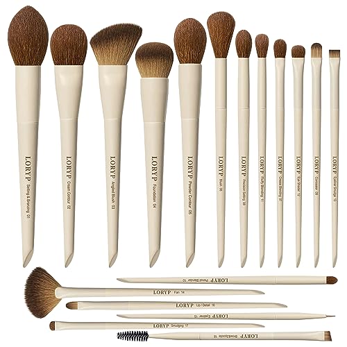 LORYP 18-Piece Makeup Brush Set - Ultra Soft