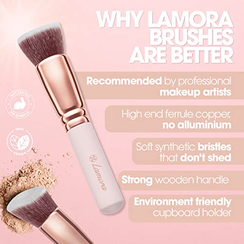 10-Piece Kabuki Makeup Brush Set for All Products