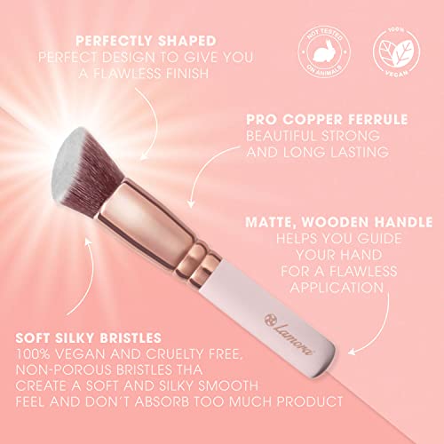 10-Piece Kabuki Makeup Brush Set for All Products