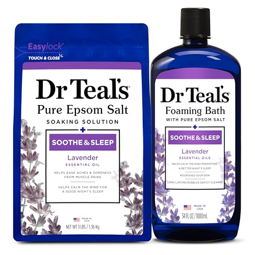 Lavender Epsom Salt Soaking and Foaming Bath Pack
