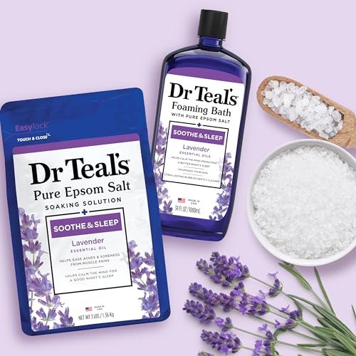 Lavender Epsom Salt Soaking and Foaming Bath Pack