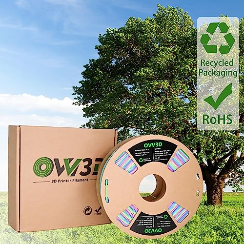 Rainbow PLA Filament 1.75mm Multicolor for 3D Printers