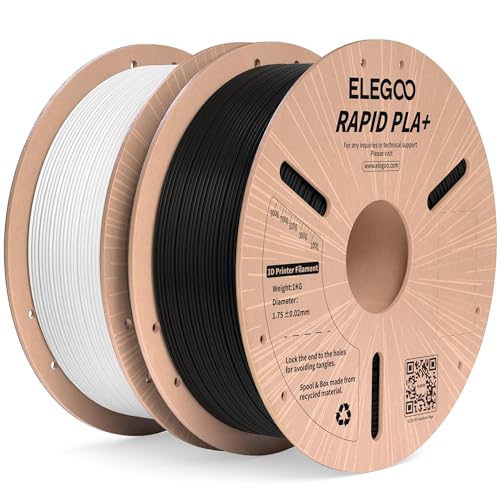 ELEGOO Black & White PLA+ 3D Printer Filament