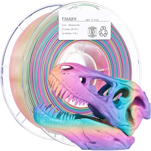 Rainbow PLA+ 3D Printer Filament 1.75mm, Matte Finish