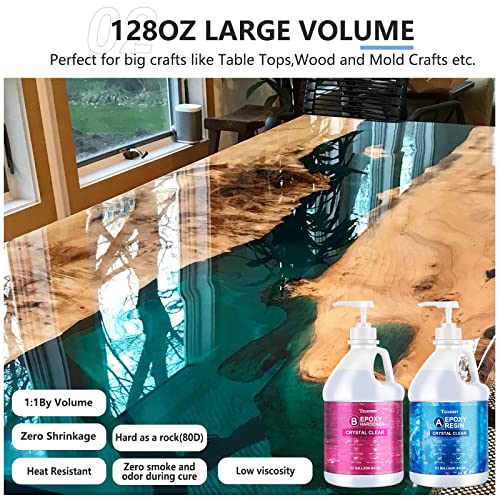 Clear Epoxy Resin Kit 1 Gallon for DIY