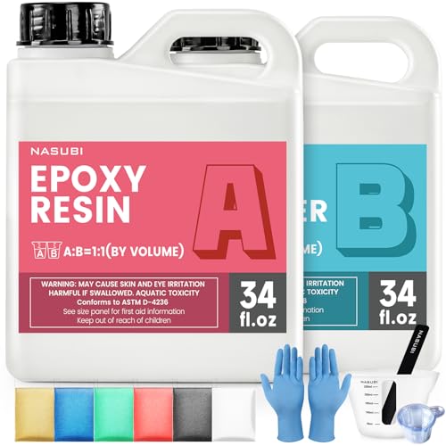 NASUBI Crystal Clear Epoxy Resin Kit - 68OZ