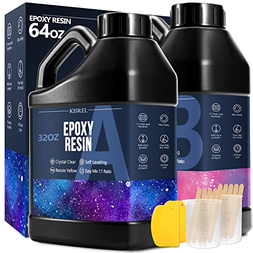 64OZ Crystal Clear Epoxy Resin Kit for Crafts