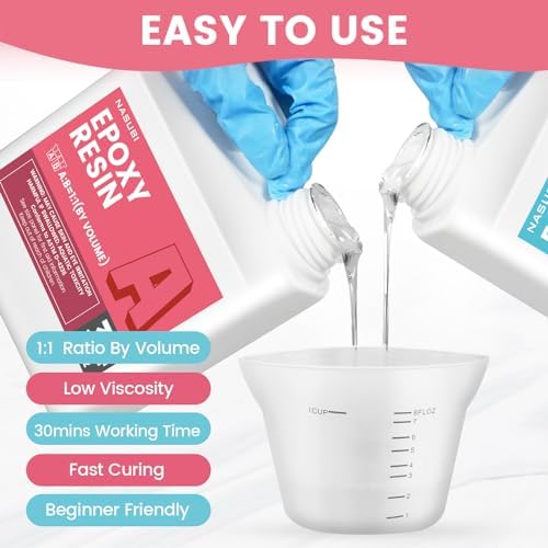 NASUBI Crystal Clear Epoxy Resin Kit - 68OZ