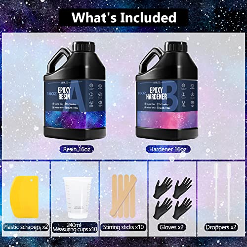 Crystal Clear Epoxy Resin Kit - 32oz - 16oz x 2