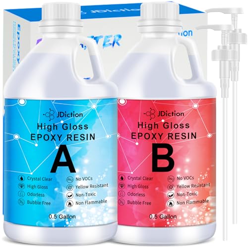 Clear High Gloss 1 Gallon Epoxy Resin for Crafts
