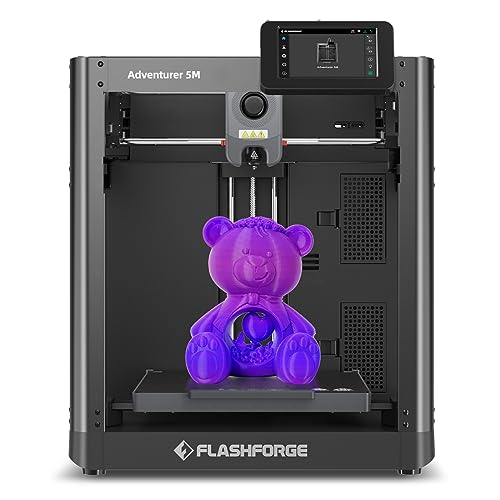 FLASHFORGE Adventurer 5M 3D Printer: Auto leveling, high speed printing