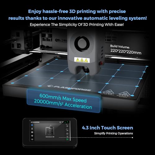 FLASHFORGE Adventurer 5M: High-Speed, Auto-Leveling 3D Printer