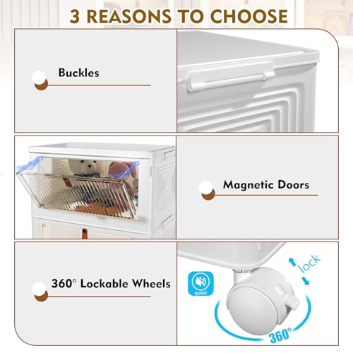 23Qt Stackable Plastic Storage Bins Organizer with Lids