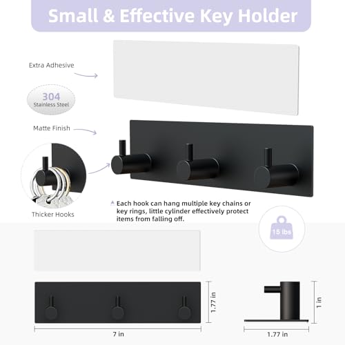 Matte Black Key Holder Wall Mount for RVs